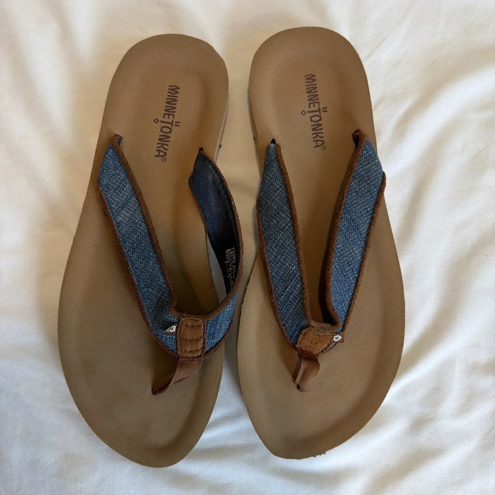 Minnetonka Hedy Sandal Women's Beach Flip Flops Size 10